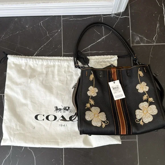 Coach Western Embroidered Rogue with Clochette, Hangtag, & Dustbag - Picture 11 of 16